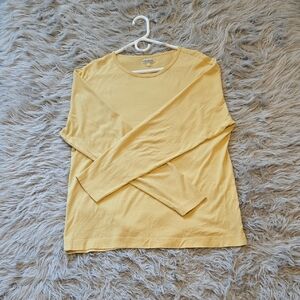 Knickerbocker NY Soft Yellow Long Sleeve Tee with Crew Neck